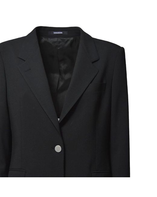 Tagliatore Black Single-Breasted Tailored Blazer