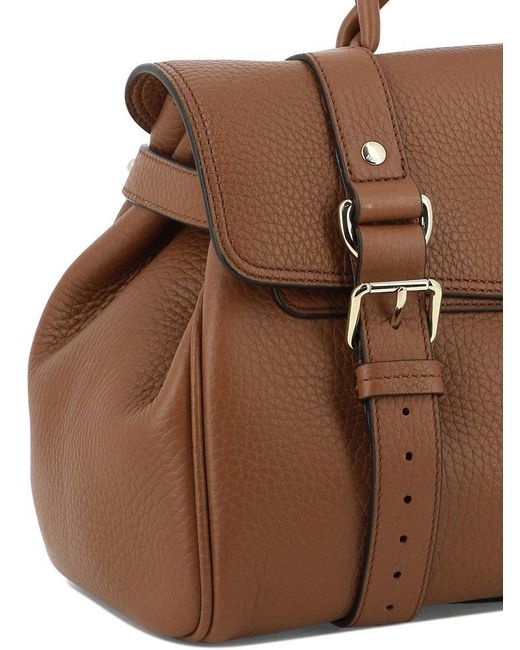 Mulberry Brown Alexa Twist-lock Crossbody Bag