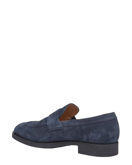 Tod's Blue Slip-on Almond-toe Loafers for men