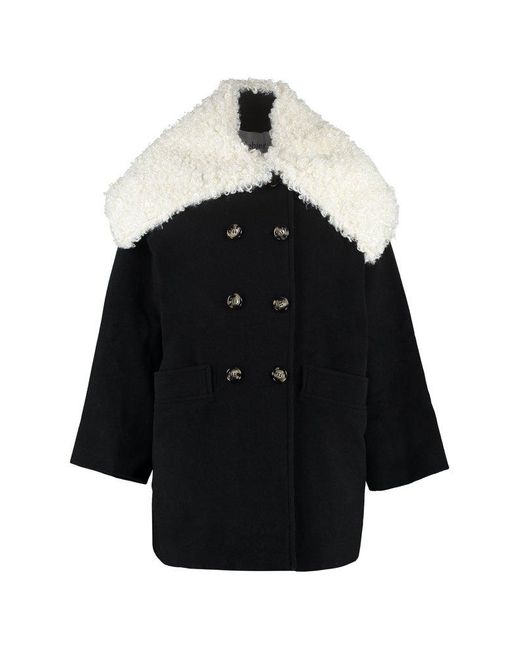 Rodebjer Black Lainey Double Breasted Coat