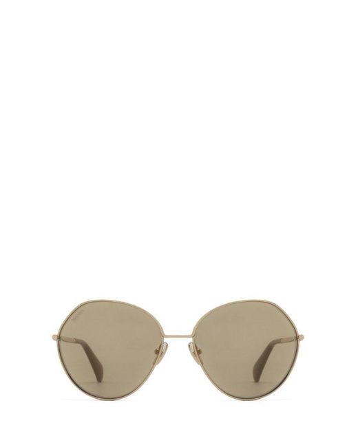 Max Mara Metallic Irregular Frame Sunglasses