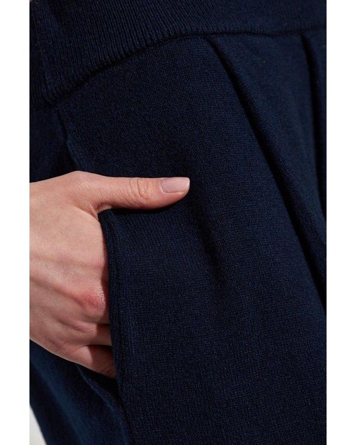DSquared² Blue Pleated Wide-Leg Trousers