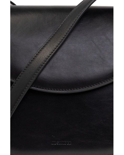 Jil Sander Black 'coin Medium' Shoulder Bag,