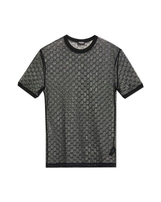 DSquared² Gray Lace Lingerie T-Shirt for men