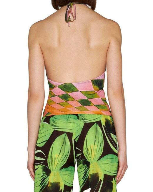 Louisa Ballou Yellow Halter Top
