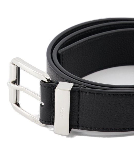 Dior Black Logo Printed Buckled Belt for men