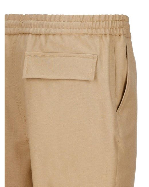 Etro Natural Drawstring Cropped Trousers for men