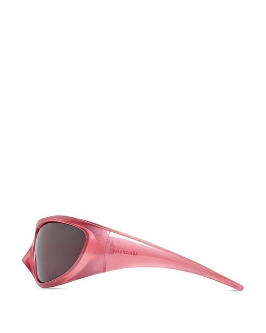 Balenciaga Pink Oval Frame Sunglasses