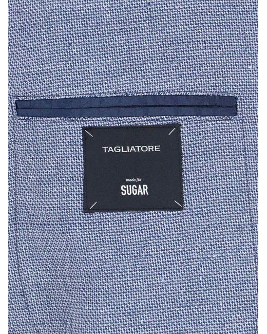 Tagliatore Blue Classic Tailored Jacket for men
