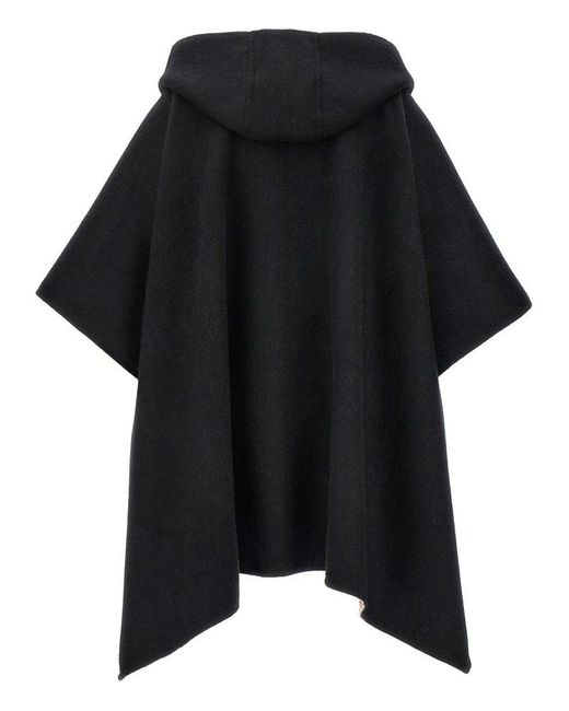 Burberry Black Reversible Hooded Cape Capes