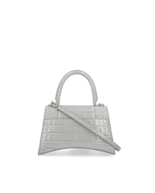 Balenciaga White Hourglass Small Top Handle Bag