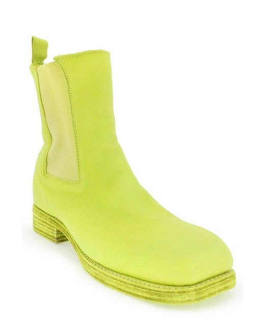 Guidi Green Chelsea Square-toe Boots for men