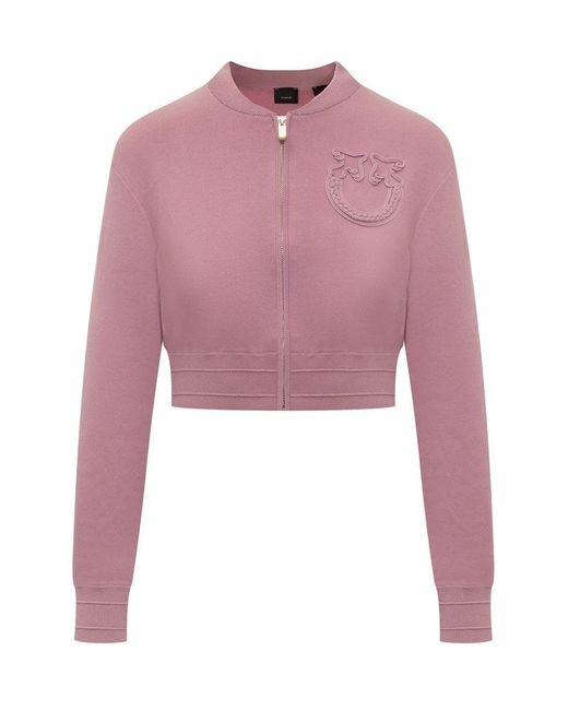 Pinko Pink Bomber Jacket With Love Birds Logo