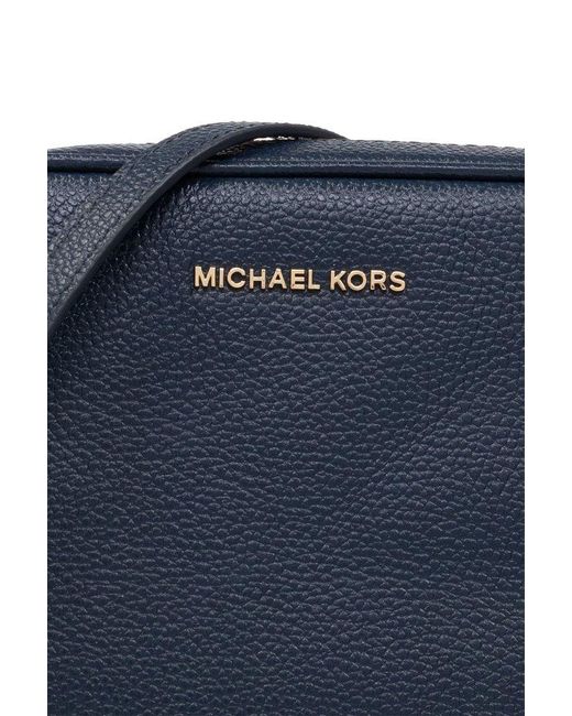 MICHAEL Michael Kors Blue Logo Plaque Zipped Crossbody Bag