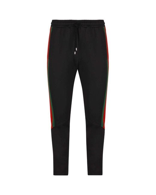 Gucci Side Stripe Drawstring Track Pants in Black for Men Lyst