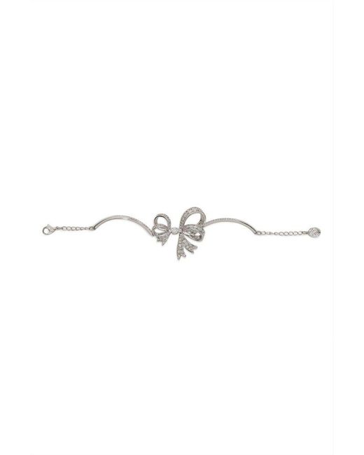 Swarovski Volta Bow-detailed Bracelet in White | Lyst