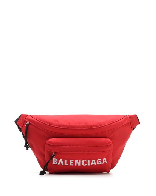 Balenciaga Red Wheel Nylon Belt Bag for men