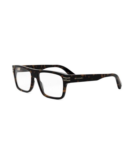 BVLGARI Black Rectangular Frame Glasses