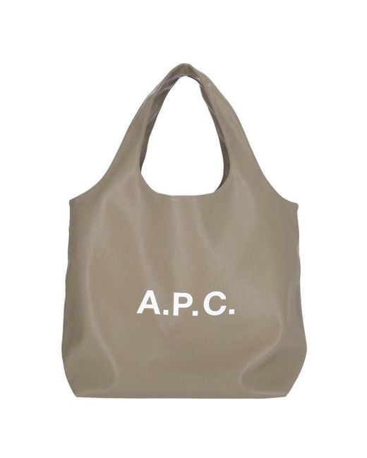 A.P.C. Gray 'ninon' Tote Bag