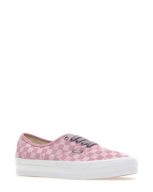Check-printed Sneakers in Pink Lyst