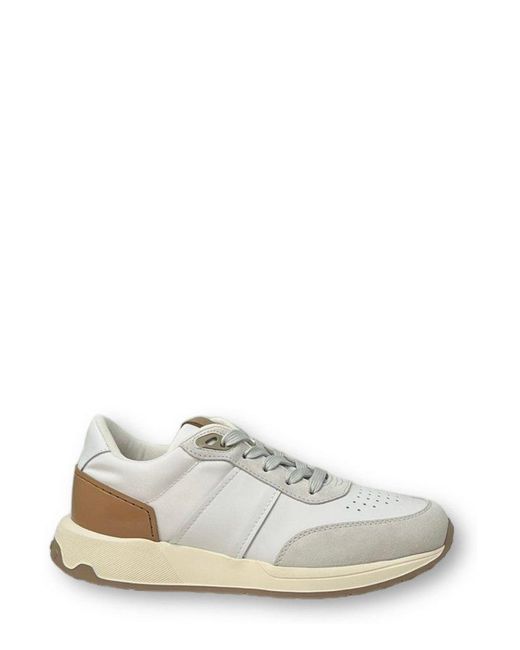 Tod's White Round Toe Lace-up Sneakers for men