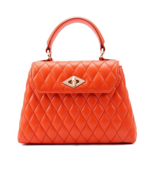 Ballantyne Red Diamond Quilted Tote Bag