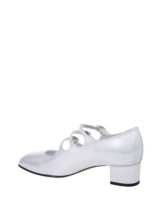 CAREL PARIS White Paris Kina Mary Janes Pumps