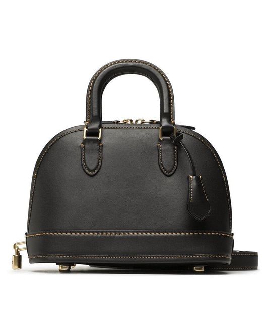 COACH Black Reveal Zip-up Top Handle Bag