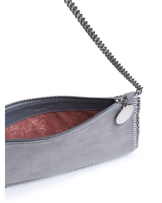 Stella McCartney Gray Falabella Shaggy Deer Pouch Bag