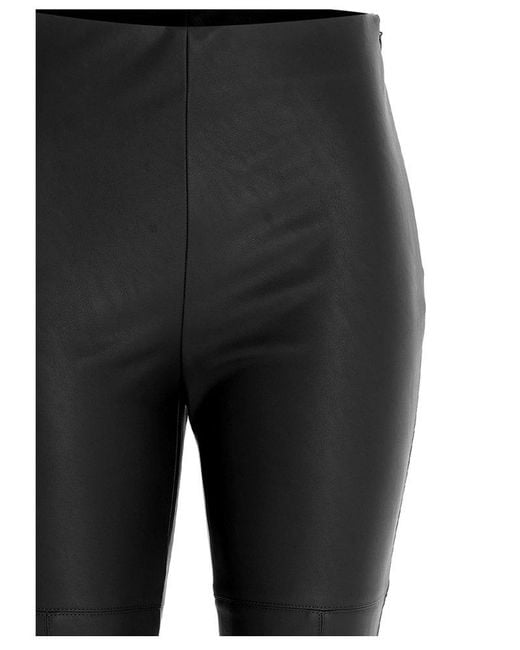 Pinko Black High-waisted Faux Leather Pants