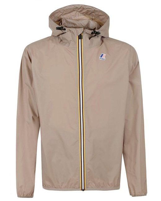 K-Way Brown Le Vrai 3.0 Claude Hooded Jacket for men