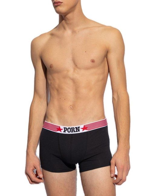 DSquared² Black Boxers With Logo, for men