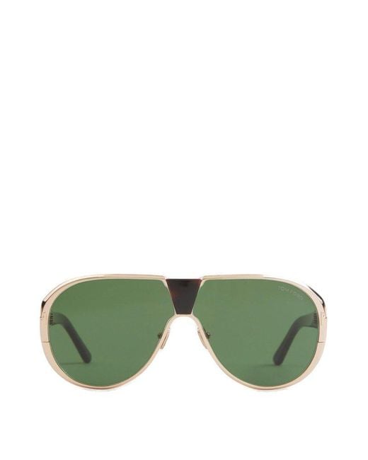 Tom Ford Green Vincenzo Aviator Sunglasses for men