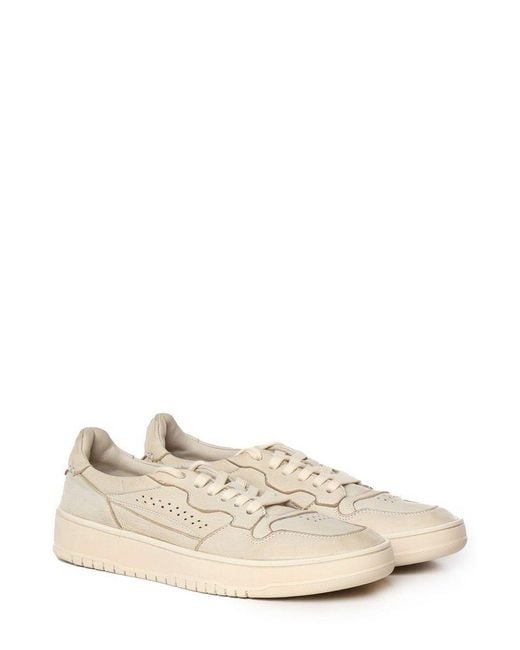 Eleventy Natural Lace-Up Platform Sneakers for men