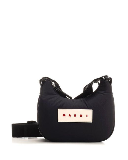 Marni Black Puff Small Hobo Bag
