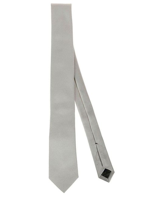 Errico Formicola Gray Textured Tie for men