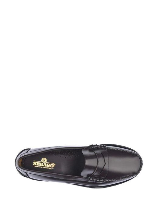 Sebago Black Classic Dan Slip-On Loafers for men