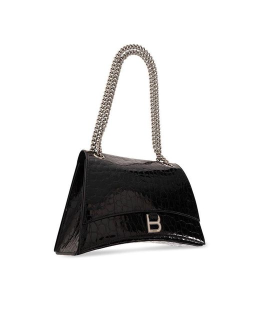 Balenciaga Black 'crush Medium' Shoulder Bag,