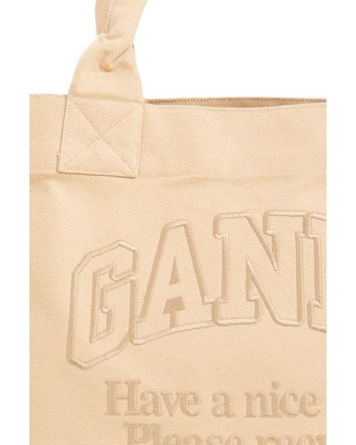 Ganni Natural Shopper Bag,