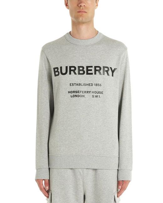 Burberry Gray Horseferry Sweatshirt for men