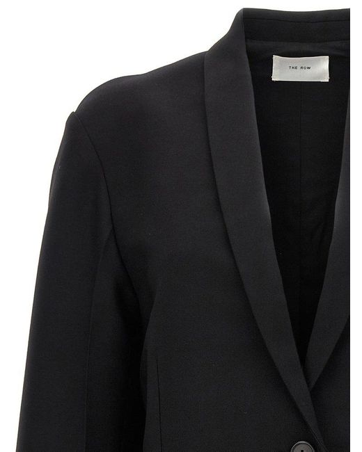 The Row Black Cowal Single-breasted Tailored Blazer