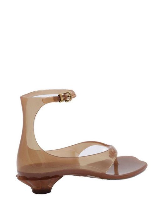 Chloé Brown Thong Sparkling Sandals