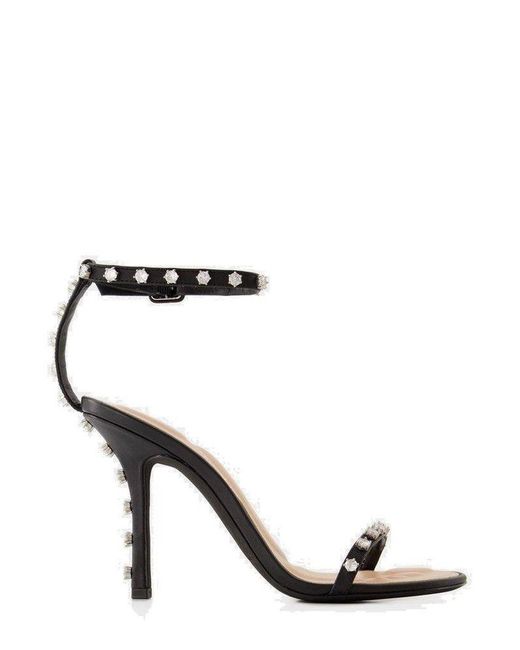 Alexander Wang Nicki Embellished Open Toe Sandals in Black | Lyst UK