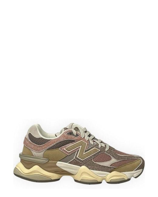 New Balance Brown 9060 Lace-Up Sneakers
