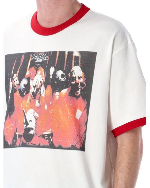 Pleasures White Self Titled Ringer Tee for men