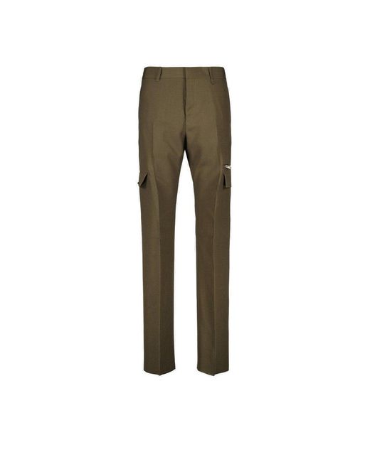 Givenchy Green Straight Fit Tailored Pants for men