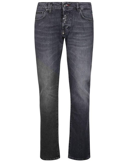 Philipp Plein Blue Super Straight Jeans for men