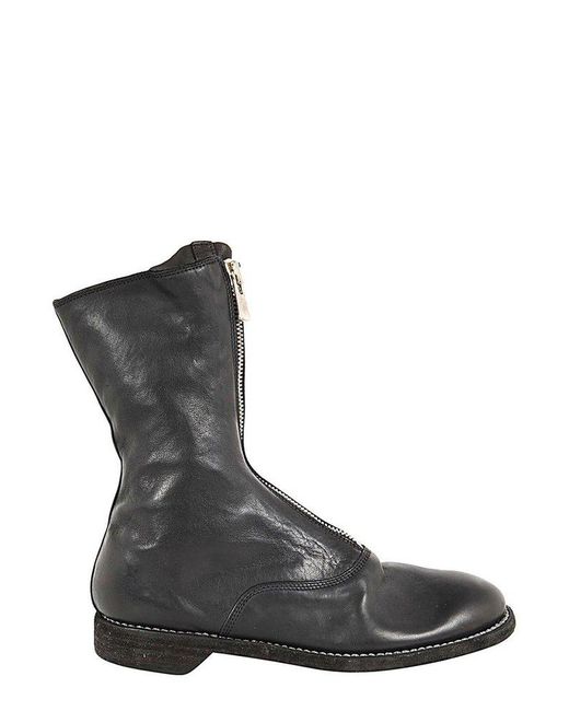 Guidi Leather 310 Front Zipped Army Boots in Black | Lyst