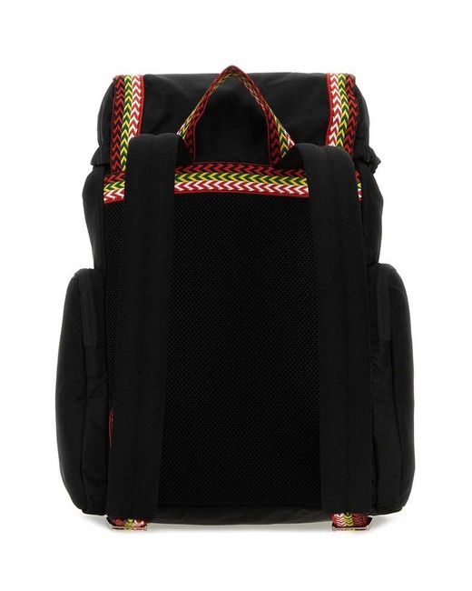 Lanvin Black Fabric Curb Backpack for men
