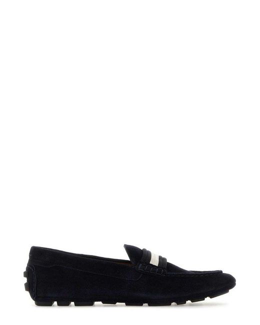 Bally Signature Striped Mocassini in Black for Men Lyst UK